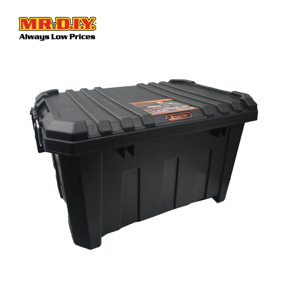 TACTIX Heavy-Duty Storage Container Plastic Tool Box Organizer 320502 (45L) (60.5 x 38.3 x 32.5cm) - Image 2
