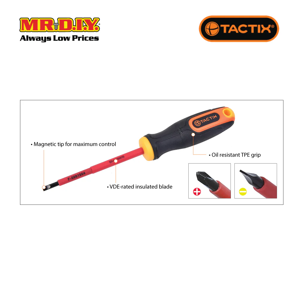 TACTIX Insulated Screwdriver Set (12 pieces) - Image 3