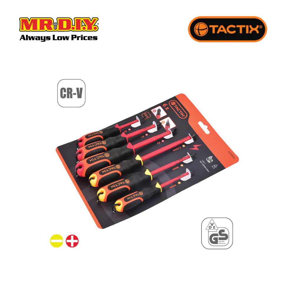 TACTIX Insulated Screwdriver Set (6 pieces) - Image 3