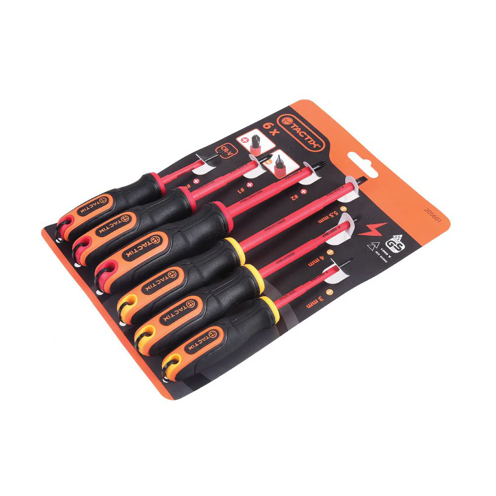 TACTIX Insulated Screwdriver Set (6 pieces) - Image 4