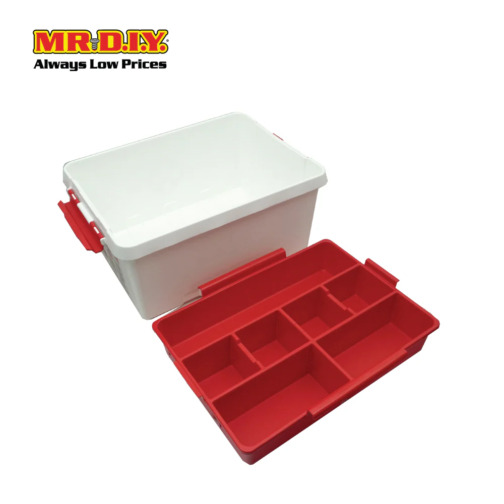 TACTIX Large Clear Household Medicine Container Storage Box 320268 (15L) (40.4 x 30.4 x 18.7cm) - Image 5