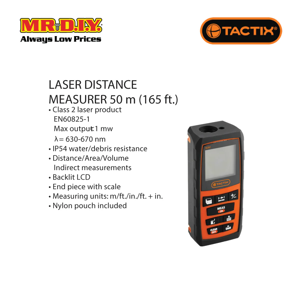 [BEST SELLER] TACTIX Laser Distance Measurer (50m) - Image 4