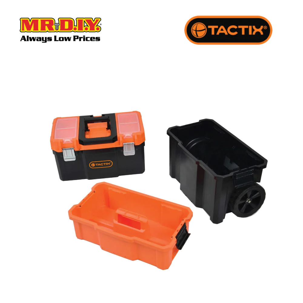 TACTIX Modular 3-in-1 Rolling Toolbox (L50cm x W32cm x H66cm) - Image 2