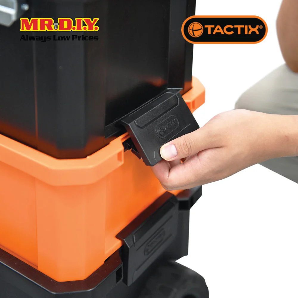 TACTIX Modular 3-in-1 Rolling Toolbox (L50cm x W32cm x H66cm) - Image 3
