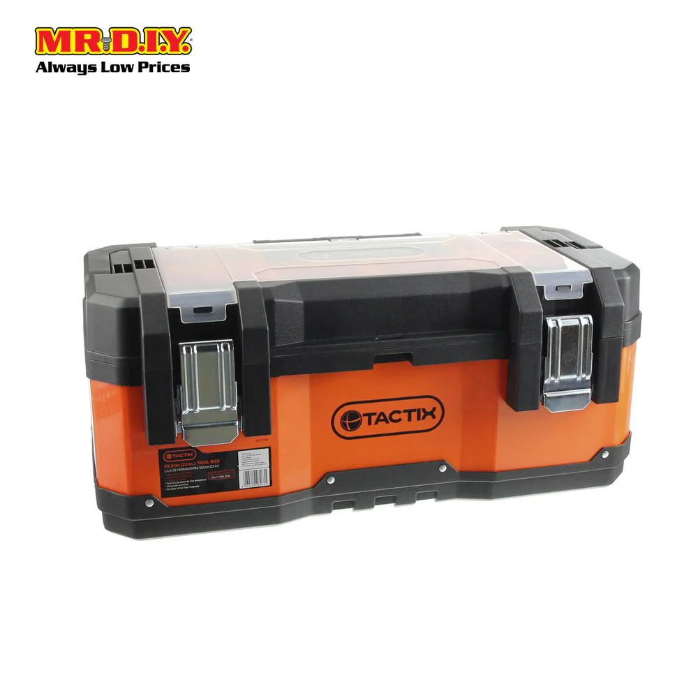 TACTIX Orange Tool Box (23")