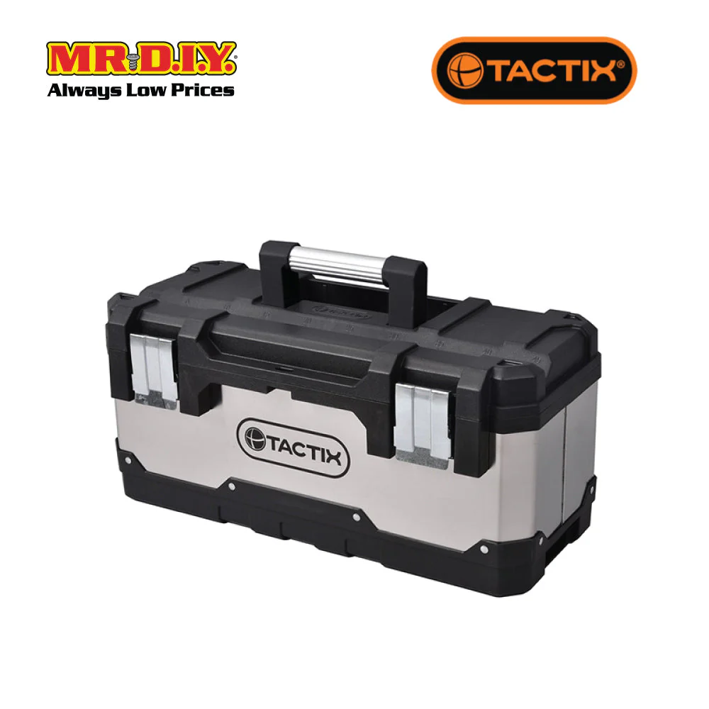 TACTIX Plastic And Stainless Steel Tool Box 50Cm (20Inch) - Image 2