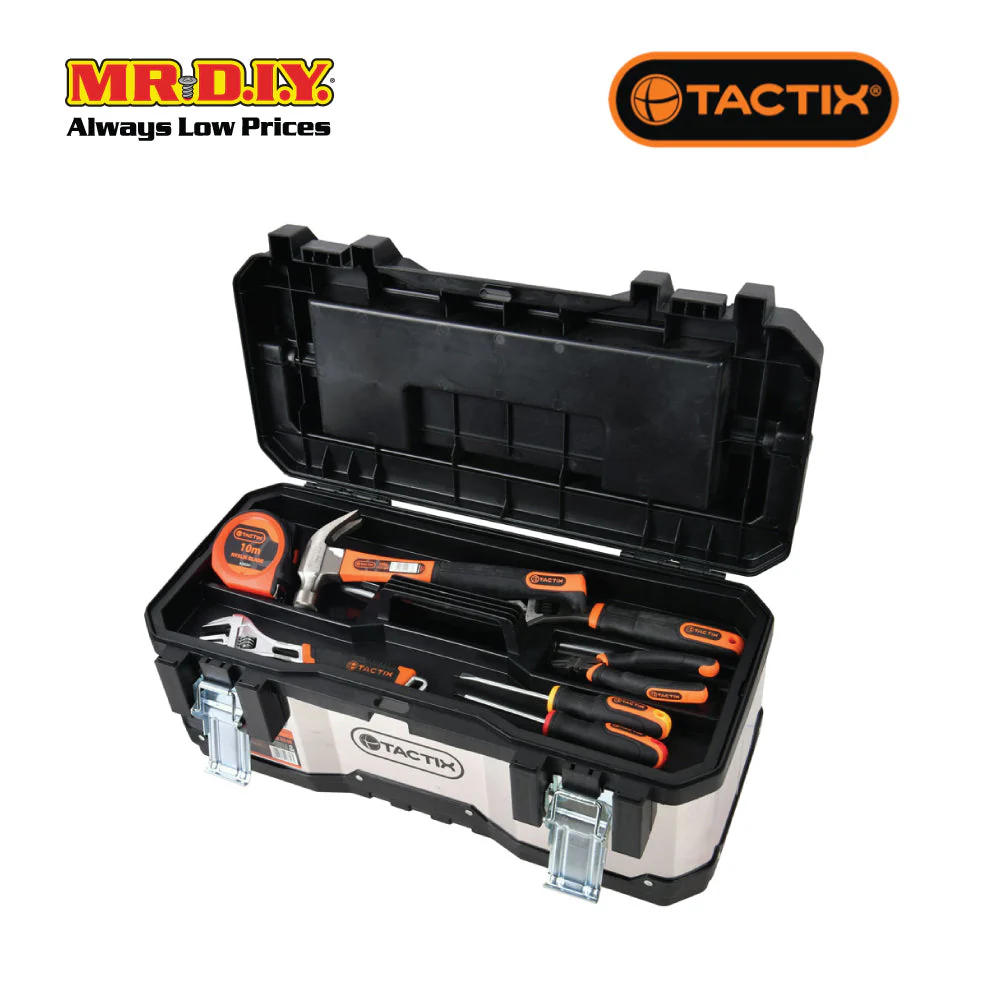 TACTIX Plastic And Stainless Steel Tool Box 58.5 Cm (23Inch) - Image 4