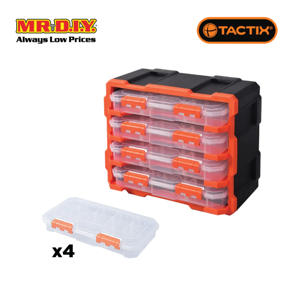 TACTIX Plastic Rack With 4 Organizers - Image 2