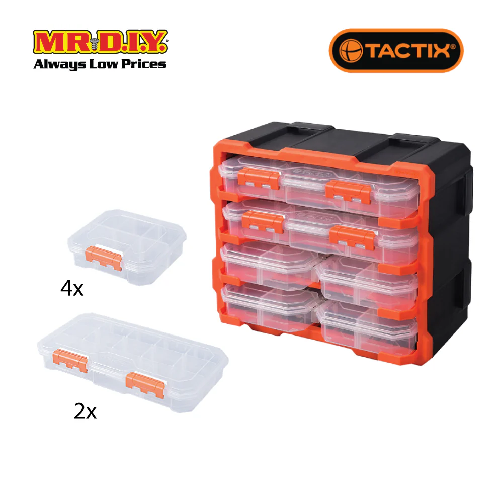 TACTIX Plastic Rack With 6 Organizers - Image 3