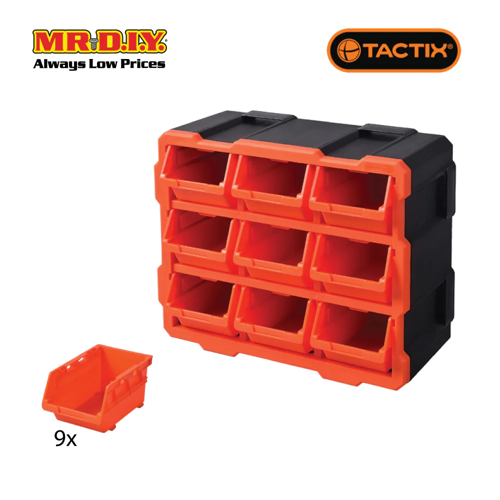 [BEST SELLER] TACTIX Plastic Rack With 9 Bins - Image 3