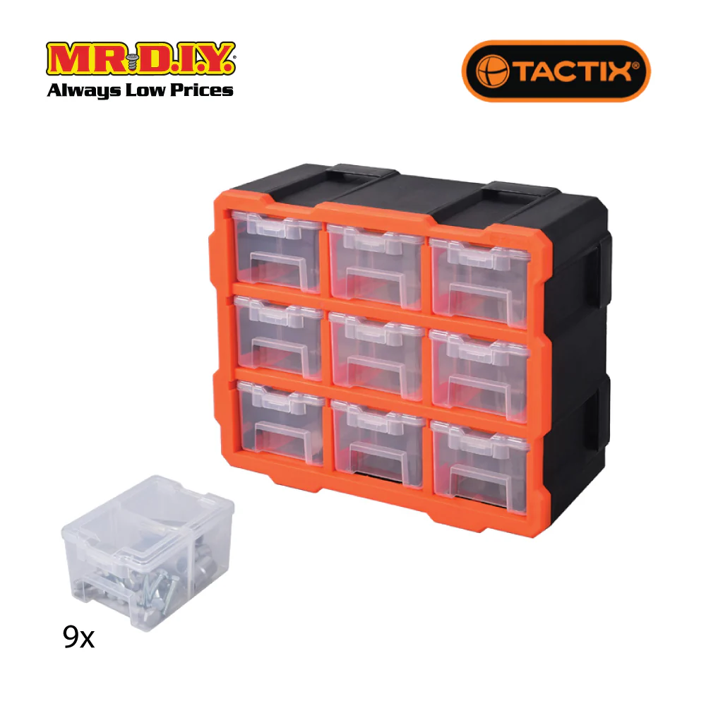 TACTIX Plastic Rack With 9 Organizers - Image 3