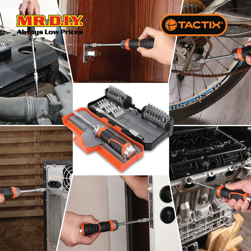 TACTIX Ratchet Driver & Bits Set (43 pieces) - Image 6