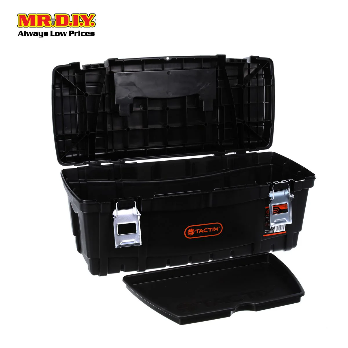 TACTIX Rectangular Plastic Storage Tool Box (61cm) - Image 3
