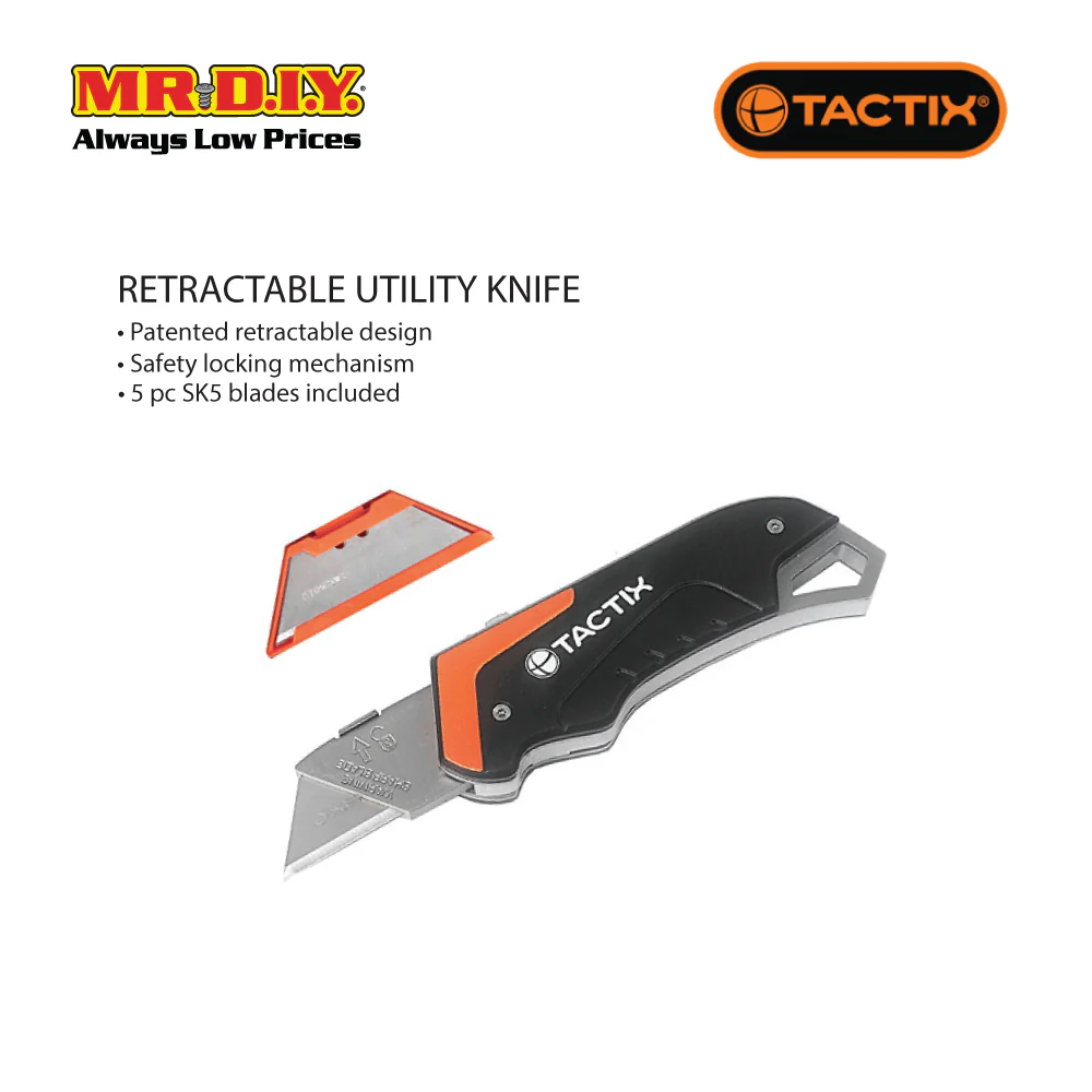TACTIX Retractable Utility Knife (150mm) - Image 3