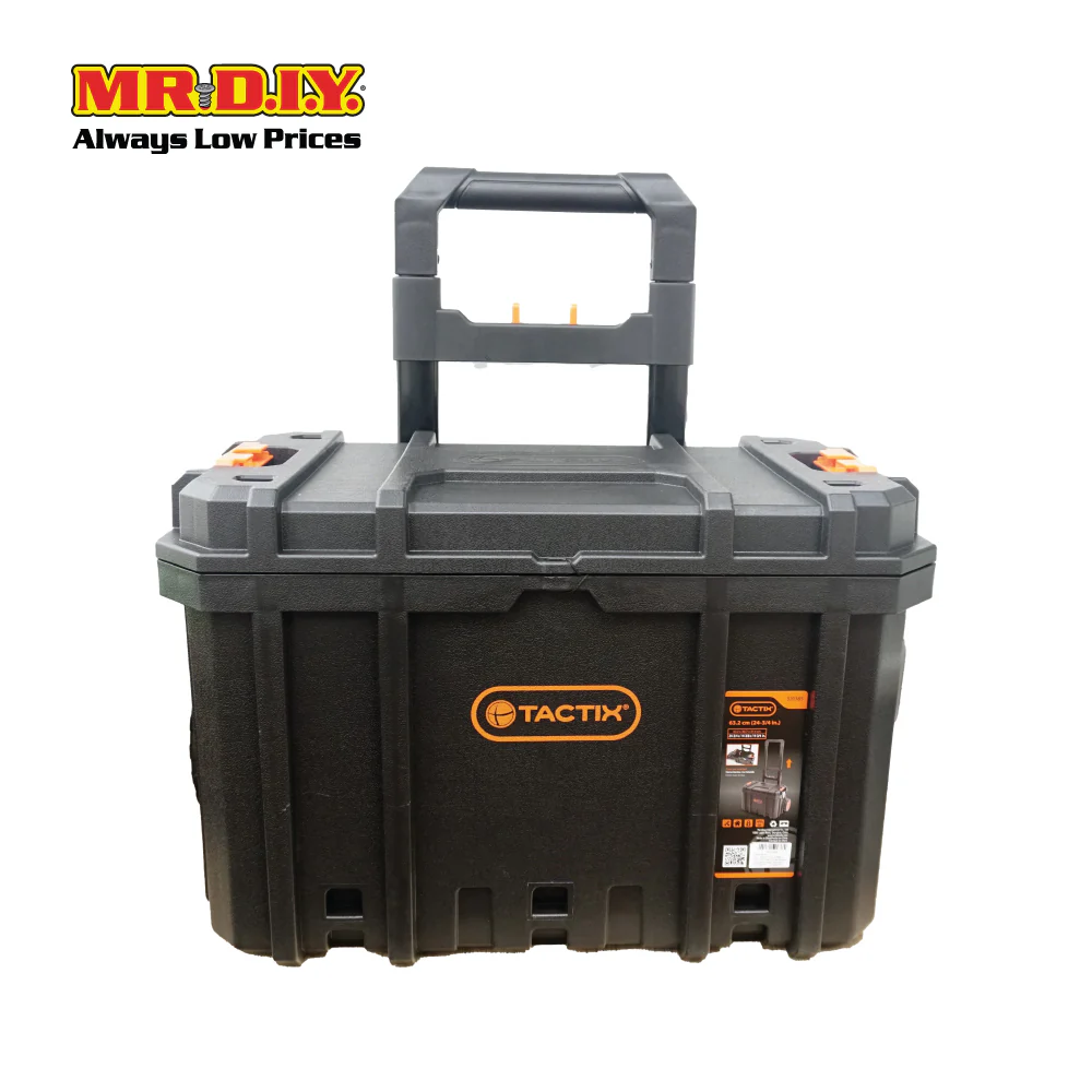 TACTIX Rolling Tool Box Storage Organizer Light Modular System With Wheels 320385 (63.2 x 36.7 x 37.4cm) - Image 3