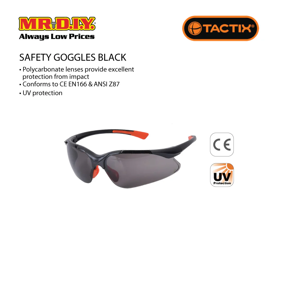 TACTIX Safety Goggle Black - Image 2