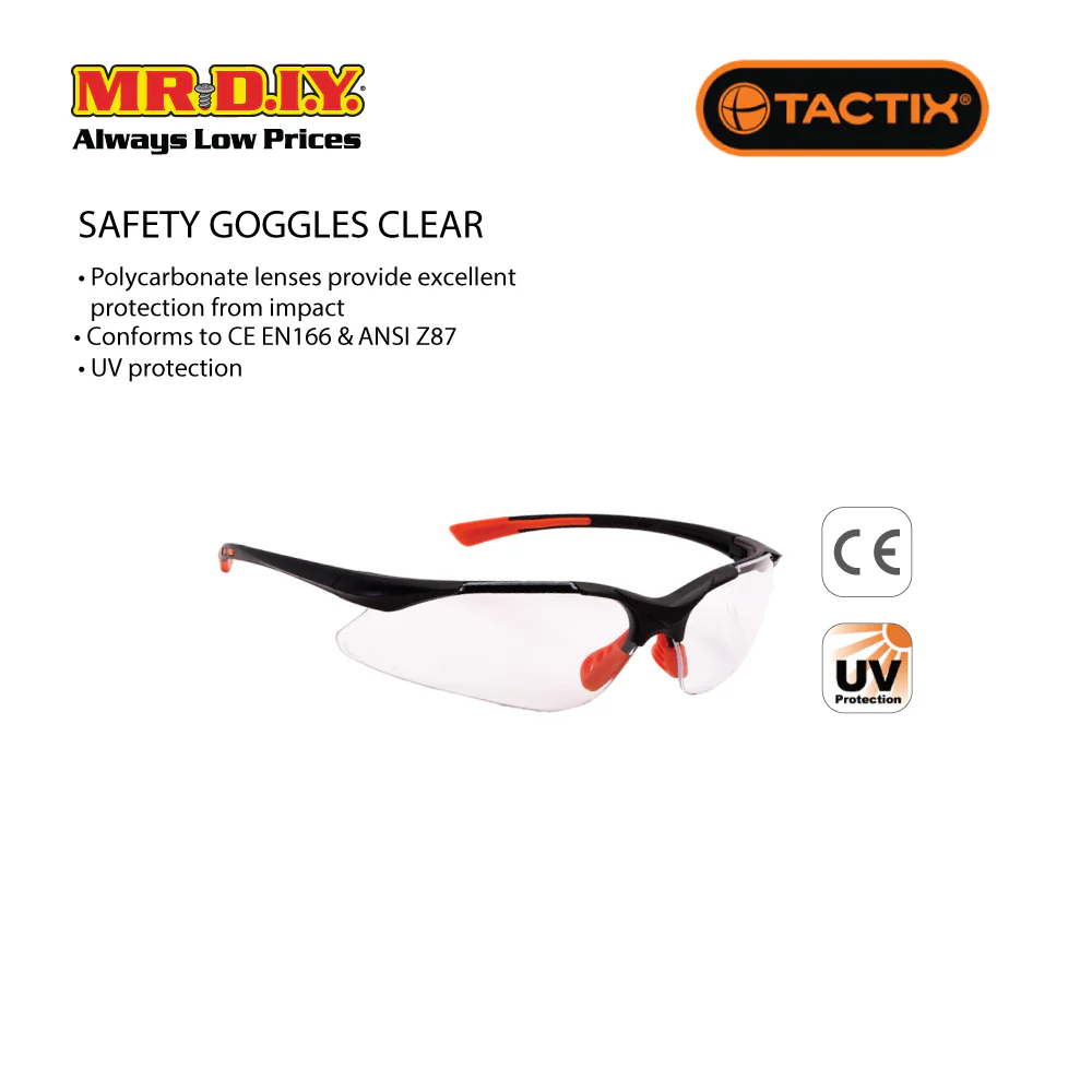 TACTIX Safety Goggle Clear - Image 3