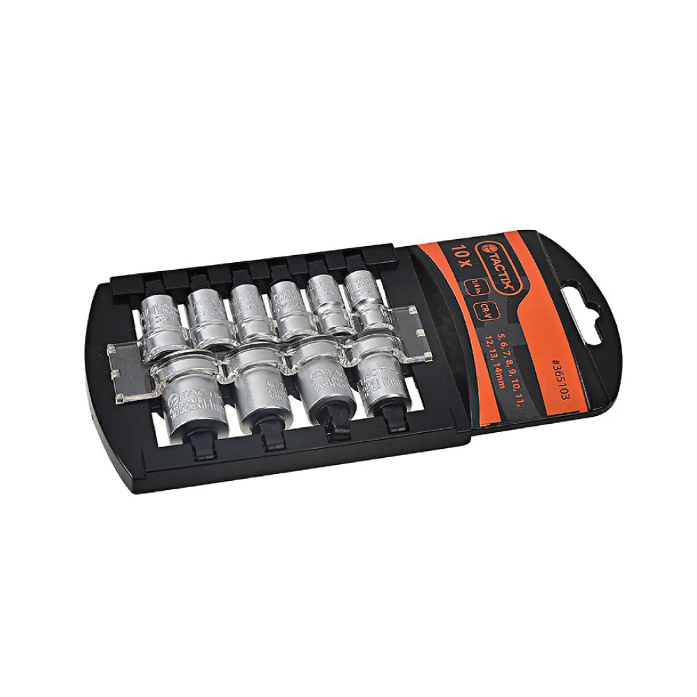 TACTIX Socket Set (10 pieces x 1/4 Inch) - Image 4