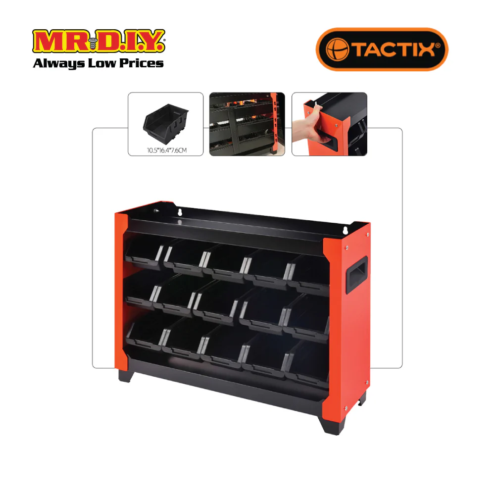 TACTIX Storage Bin Cabinet (15 pieces) - Image 3