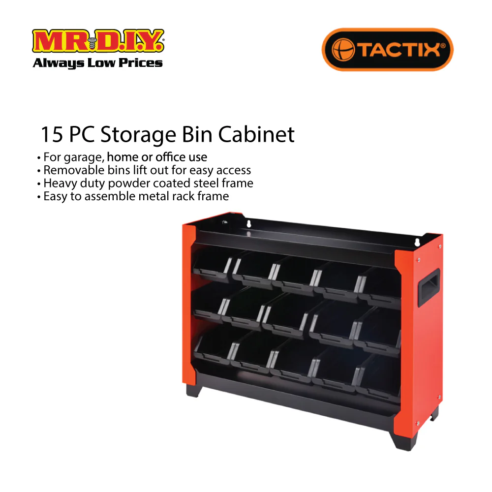 TACTIX Storage Bin Cabinet (15 pieces) - Image 4