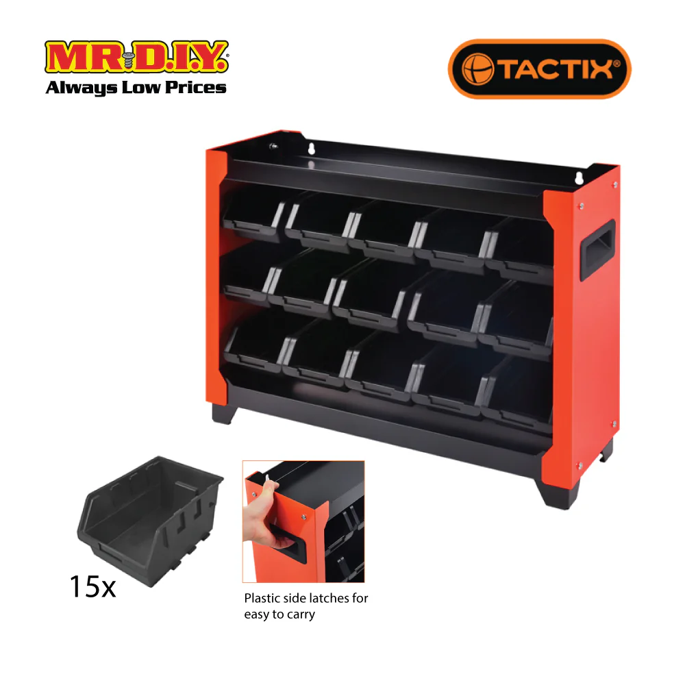 TACTIX Storage Bin Cabinet (15 pieces) - Image 5
