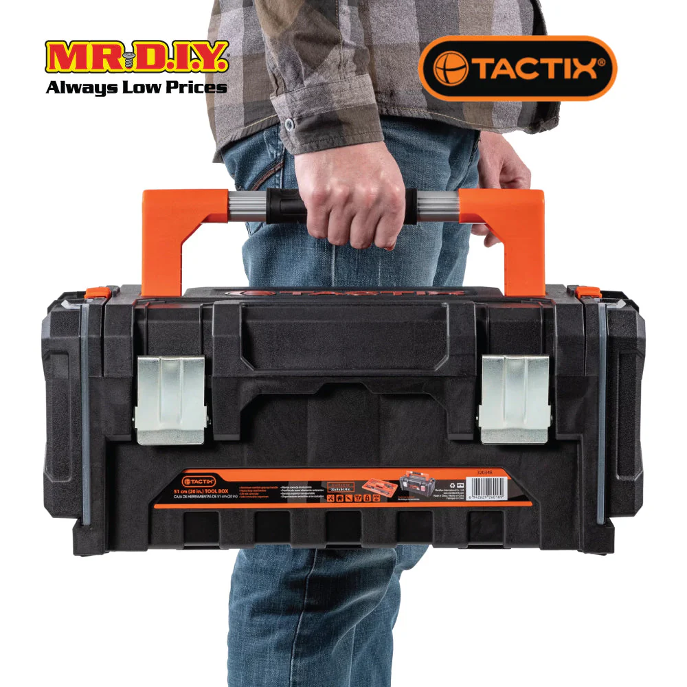 TACTIX Tool Box With Side Organizers 51cm (20inch) - Image 3