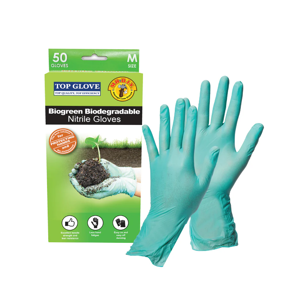 TOP GLOVE Biogreen Biodegradable Nitrile Gloves (Size: M) - Image 6