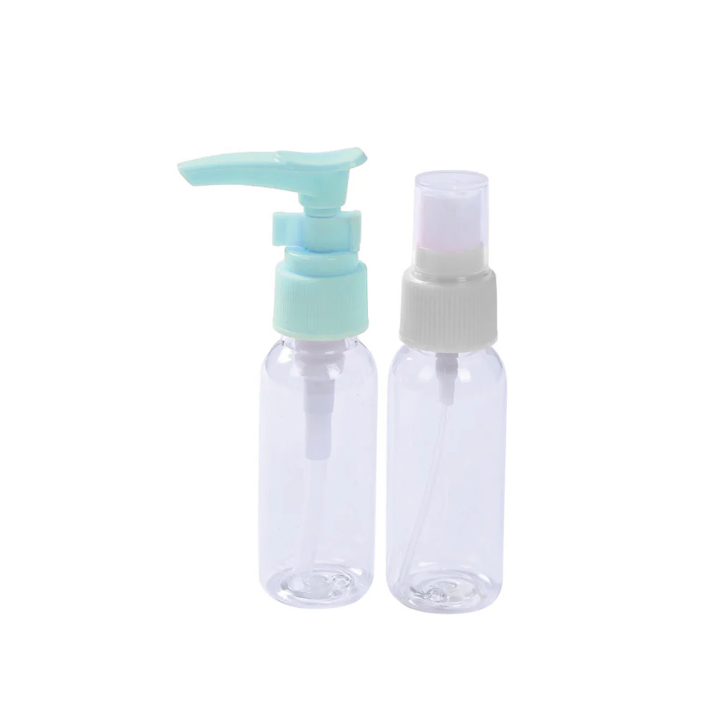 (MR.DIY) Mini Travel Transparent Spray & Pump Bottle Set (60ml) - Image 2