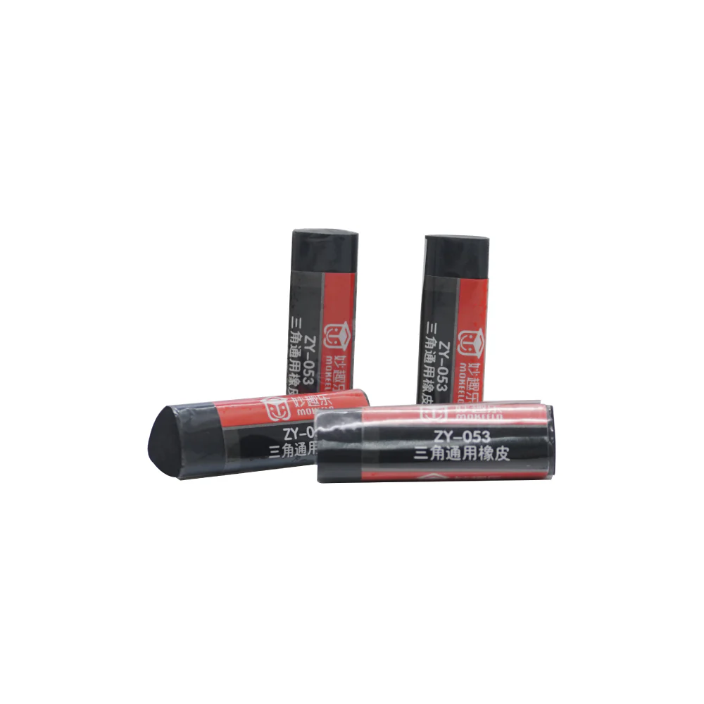 (MR.DIY) MOKEELO Triangular Multi-purpose Black Eraser Set - ZY053 (1.5cm x 5cm) - Image 3