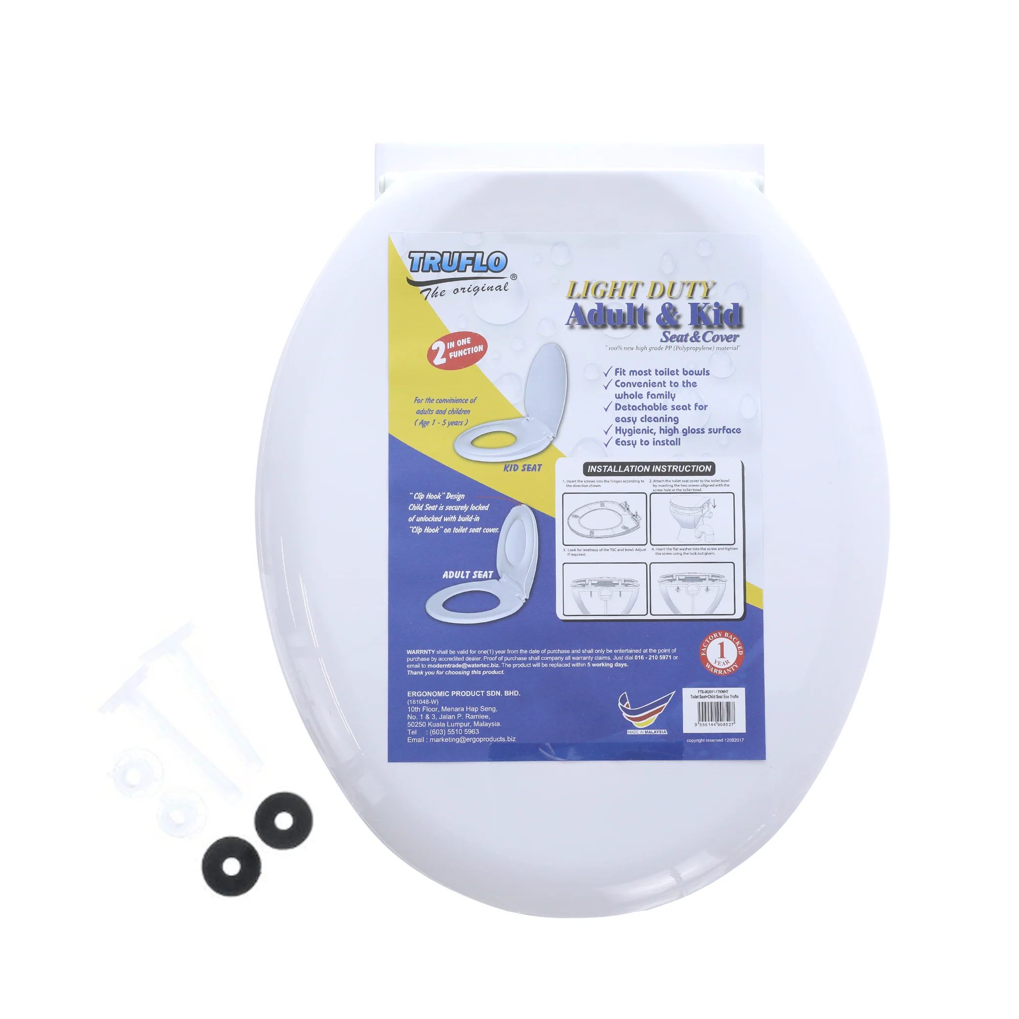 TRUFLO Dual Function Adult and Kids Toilet Seat (1pc) - Image 4