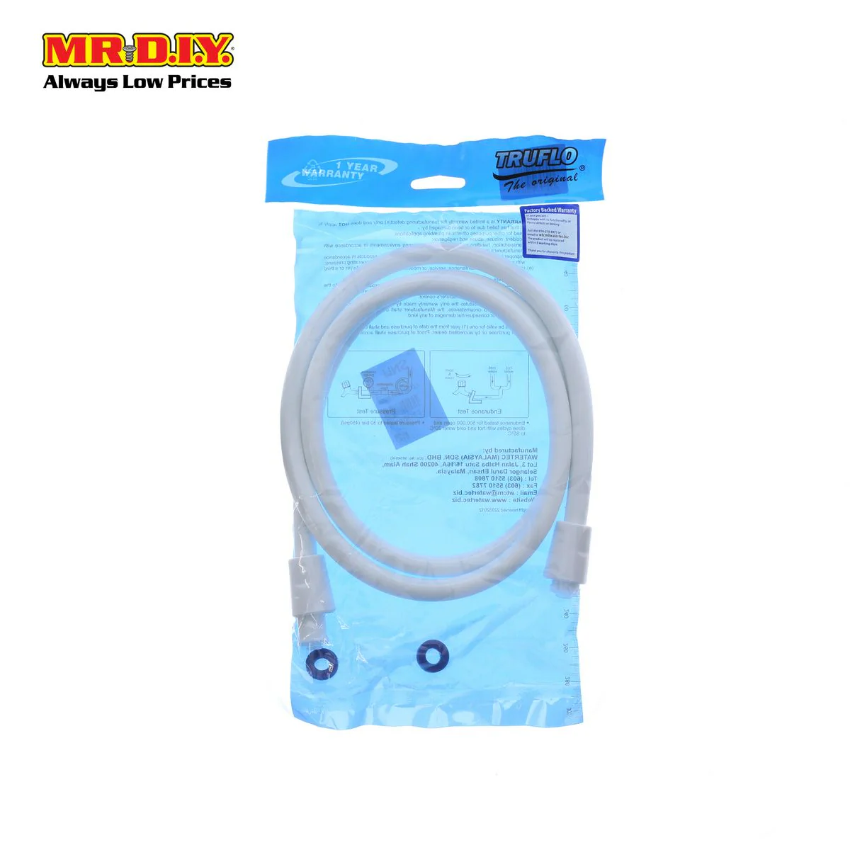 TRUFLO Rubber Flexible Shower Bidet Connection Pipe Hose Toilet 102 (1.5M) - Image 2