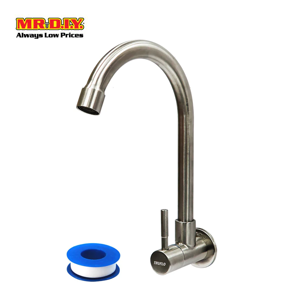 TRUFLO Wall Brass Sink Tap - Image 3