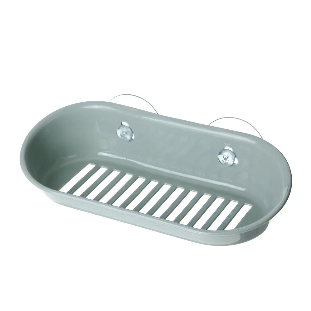 Two Suction Cups Bathroom Oval Soap Holder - Image 4
