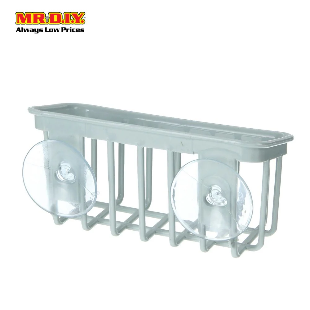 Two Suction Cups Cage Liked Bathroom Toiletries Holder - Image 2