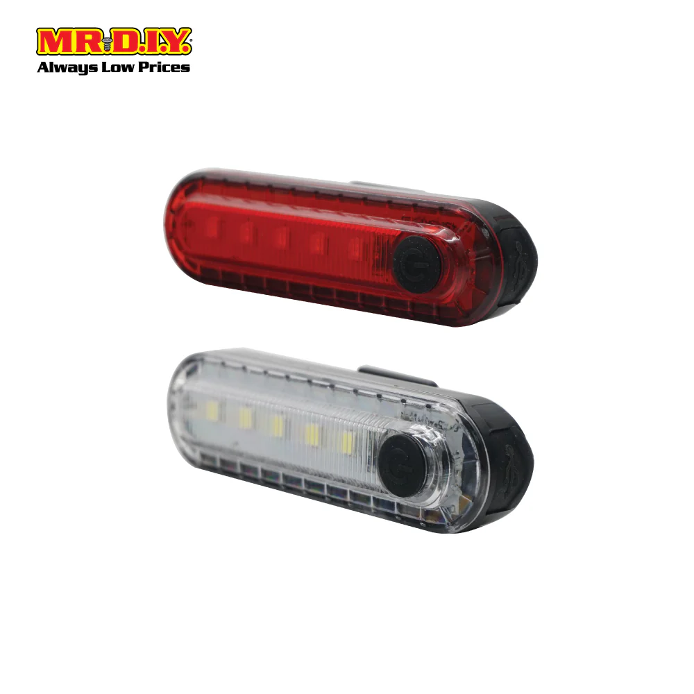 (MR.DIY) USB Rechargable Bicycle LED Front Light Equipment (11cm x 9cm x 4cm) - Image 2