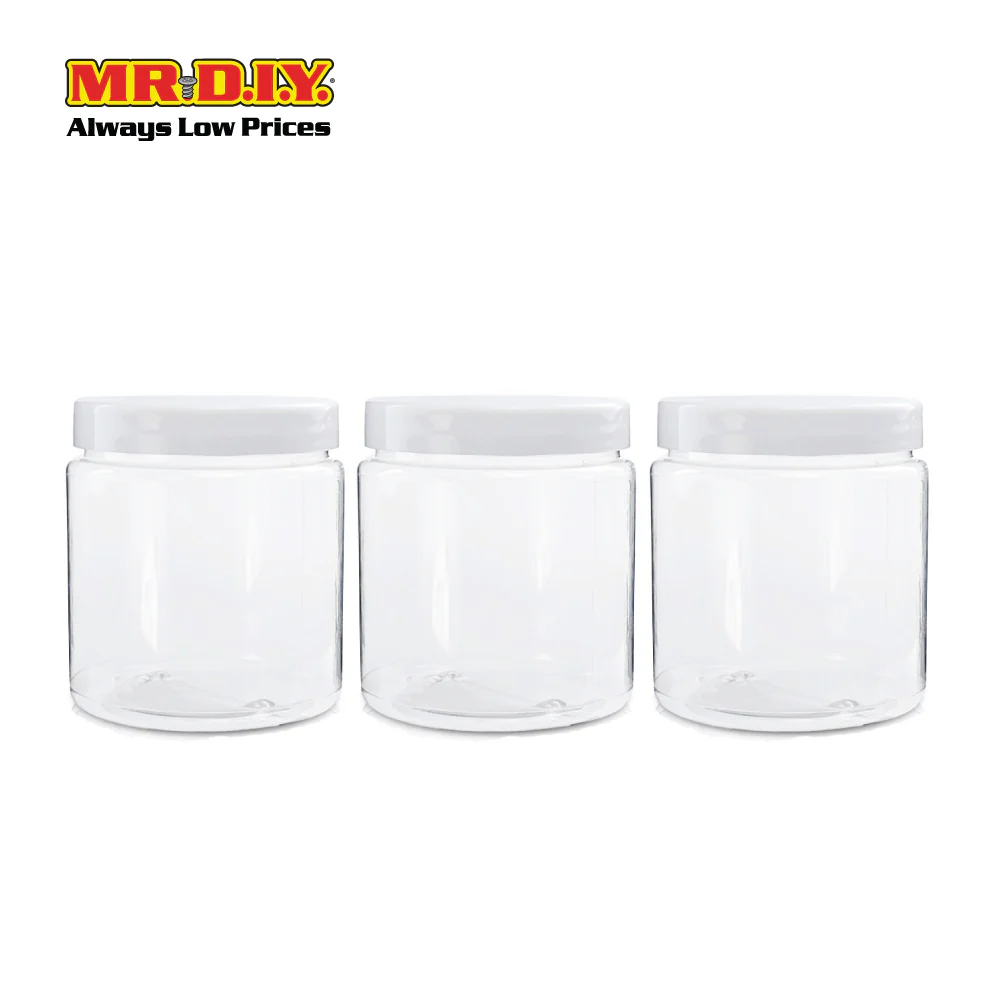 [VALUE PACK] (MR.DIY) Durable  Plastic Jar Container [300ml] (3pcs) - Image 5