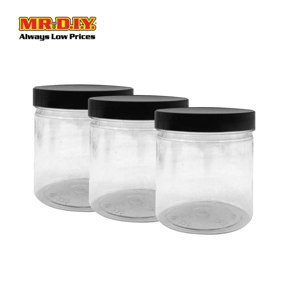 [VALUE PACK] (MR.DIY) Durable  Plastic Jar Container [300ml] (3pcs) - Image 7