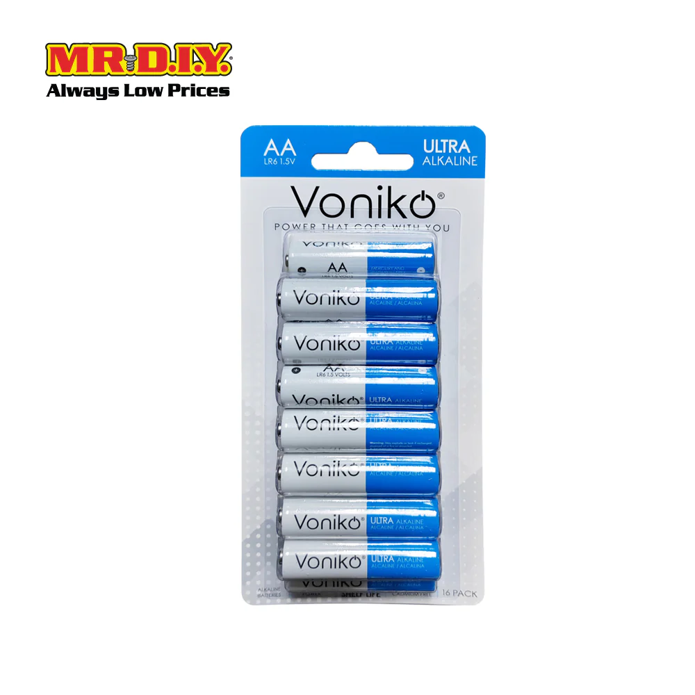 VONIKO Battery LR6 1.5V AA Ultra Alkaline (16pcs) - Image 6