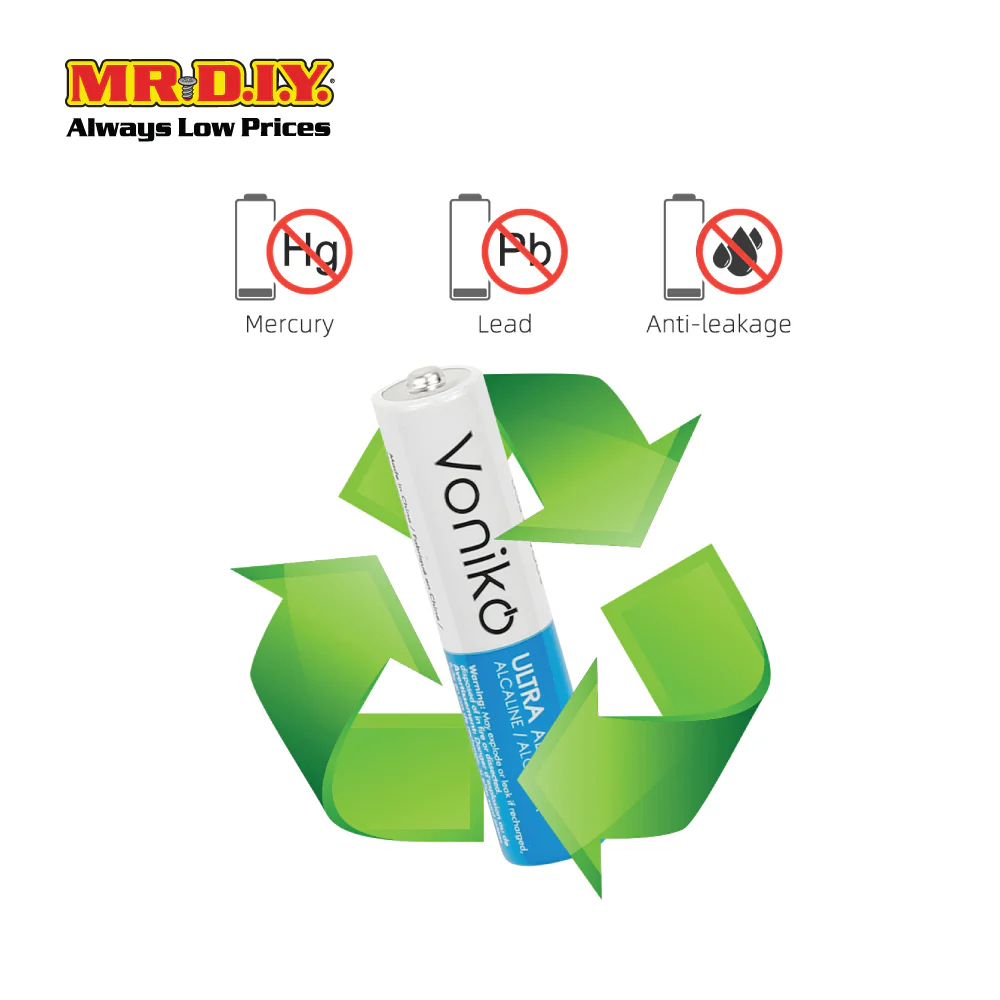 VONIKO Ultra Alkaline Battery LR03 1.5V AAA (16pcs) - Image 4