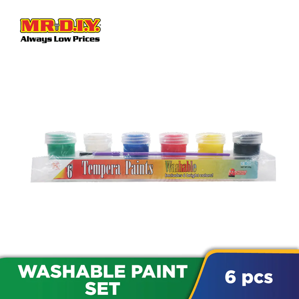 Washable Tempera Paint Set (6 pieces) - Image 2