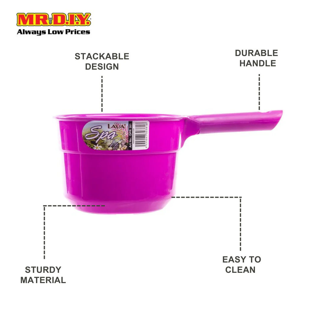 LAVA Plastic Water Scoop Dipper Ladle Bathroom Household 2L (30.5 x 10.2cm) - Image 6