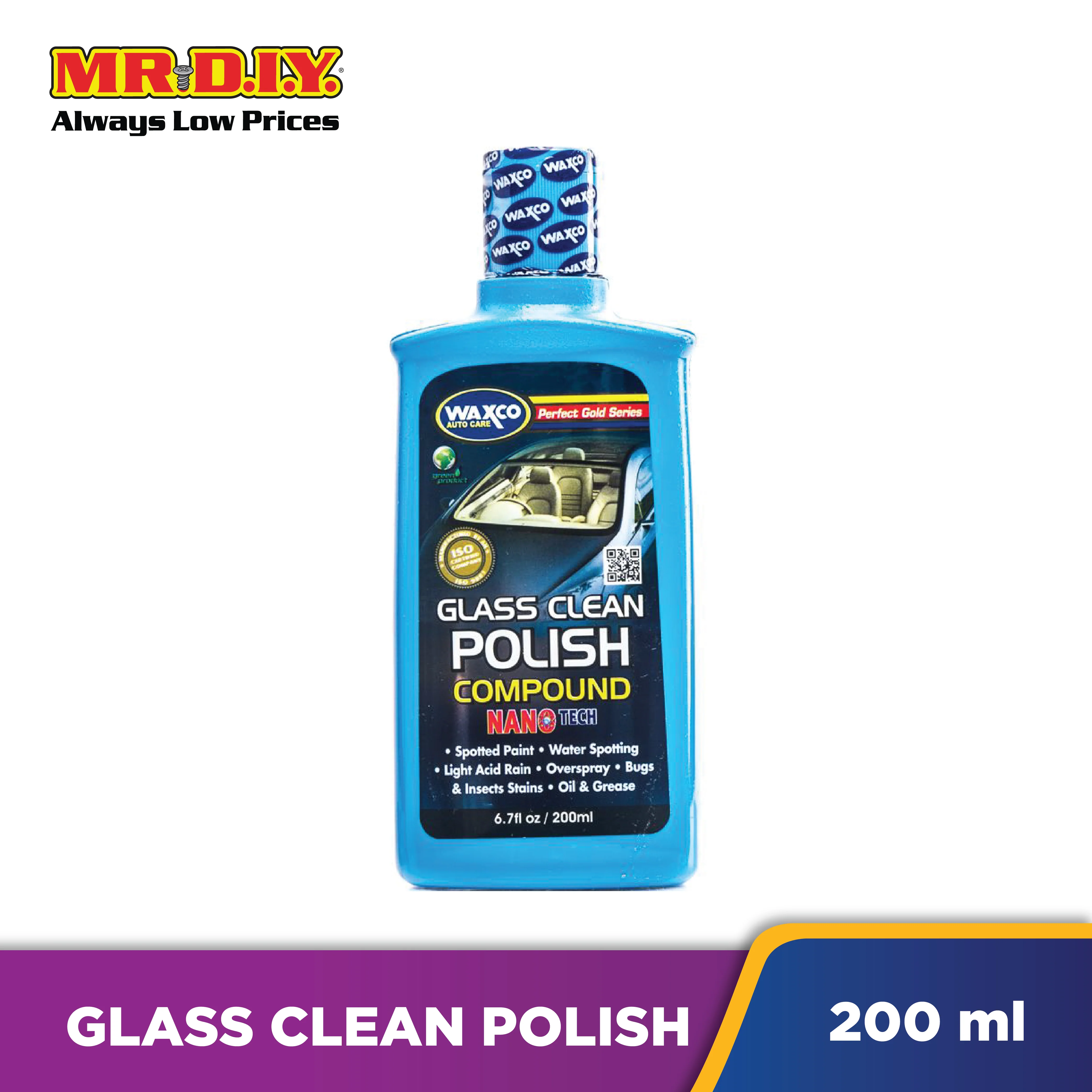 WAXCO Auto Care Glass Clean Polish Compound Nano Tech 200ml - Image 2