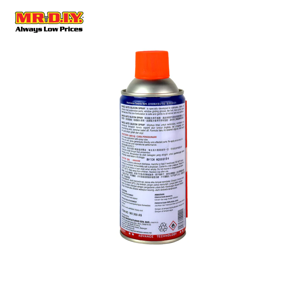 WAXCO Auto Silicon Car Lubricant Cleaner Protect Auto Parts Spray (300ml) - Image 2