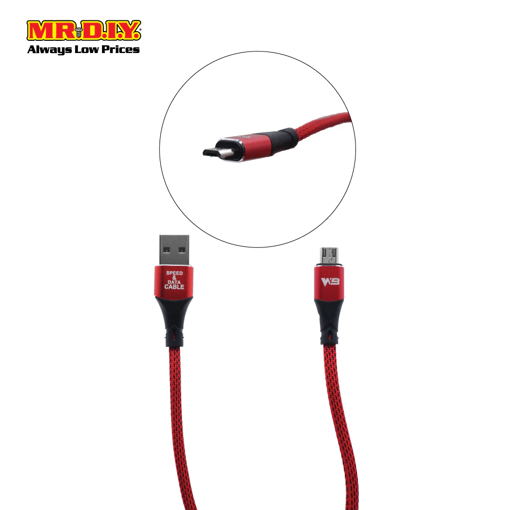 WB 3.1A Micro USB Cable for android phone 2 Meter WB-B344-V8-V8 - Image 2