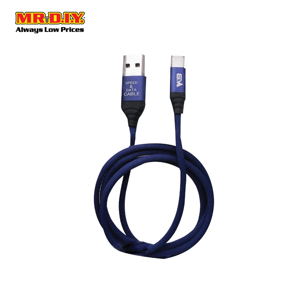 WB Fashion Braided Heavy Duty Type-C USB 3.1A Fast Charge Data Cable LS-K367 (1m) - Image 3