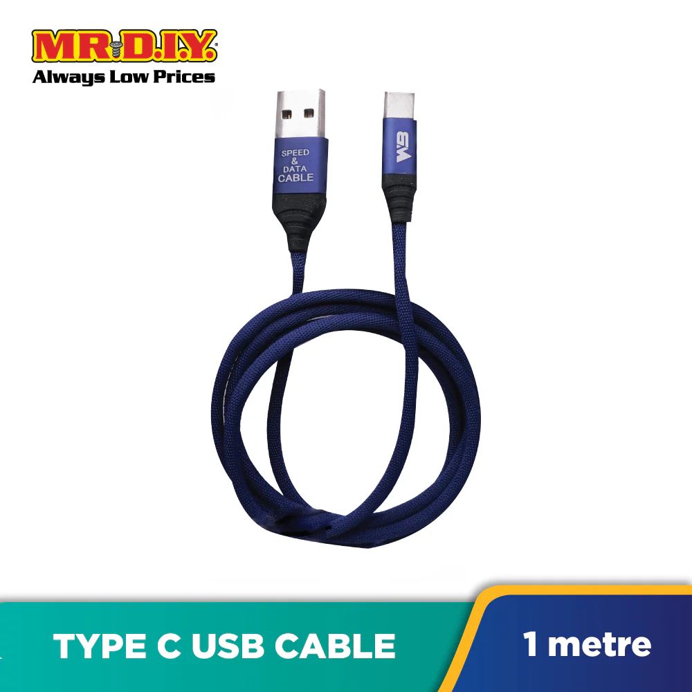WB Fashion Braided Heavy Duty Type-C USB 3.1A Fast Charge Data Cable LS-K367 (1m) - Image 6
