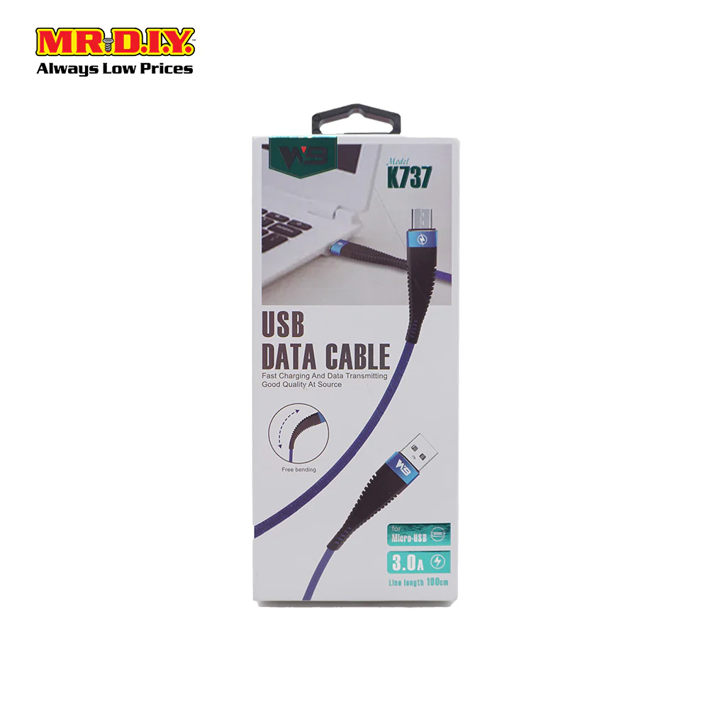 WB Micro-USB Fast Charging and Data Transmitting Cable 3.0A (1m) - Image 3
