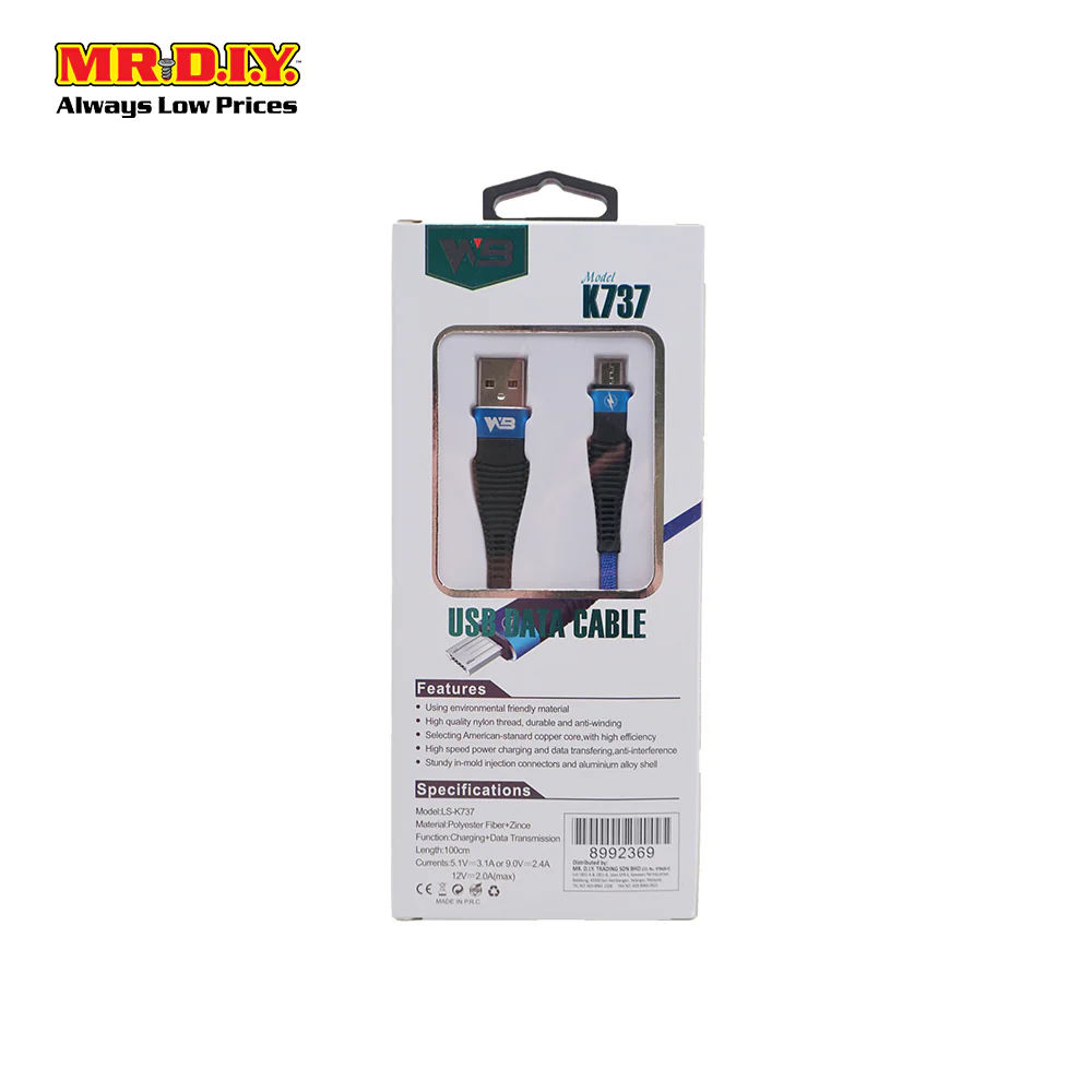 WB Micro-USB Fast Charging and Data Transmitting Cable 3.0A (1m) - Image 7