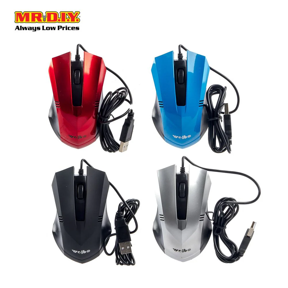 WEIBO Red Colour Gaming Optical Mouse - Image 4