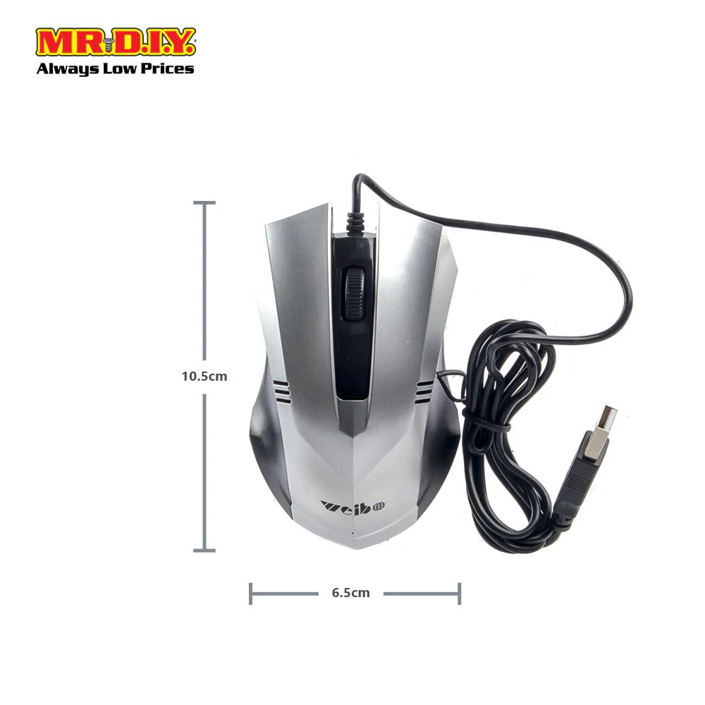 WEIBO Red Colour Gaming Optical Mouse - Image 5